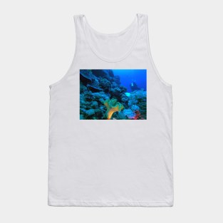 Coral Reef and Scuba Diver Tank Top